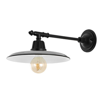 Bonner 12" Farmhouse Industrial Indoor/Outdoor Iron LED Victorian Arm Outdoor Sconce